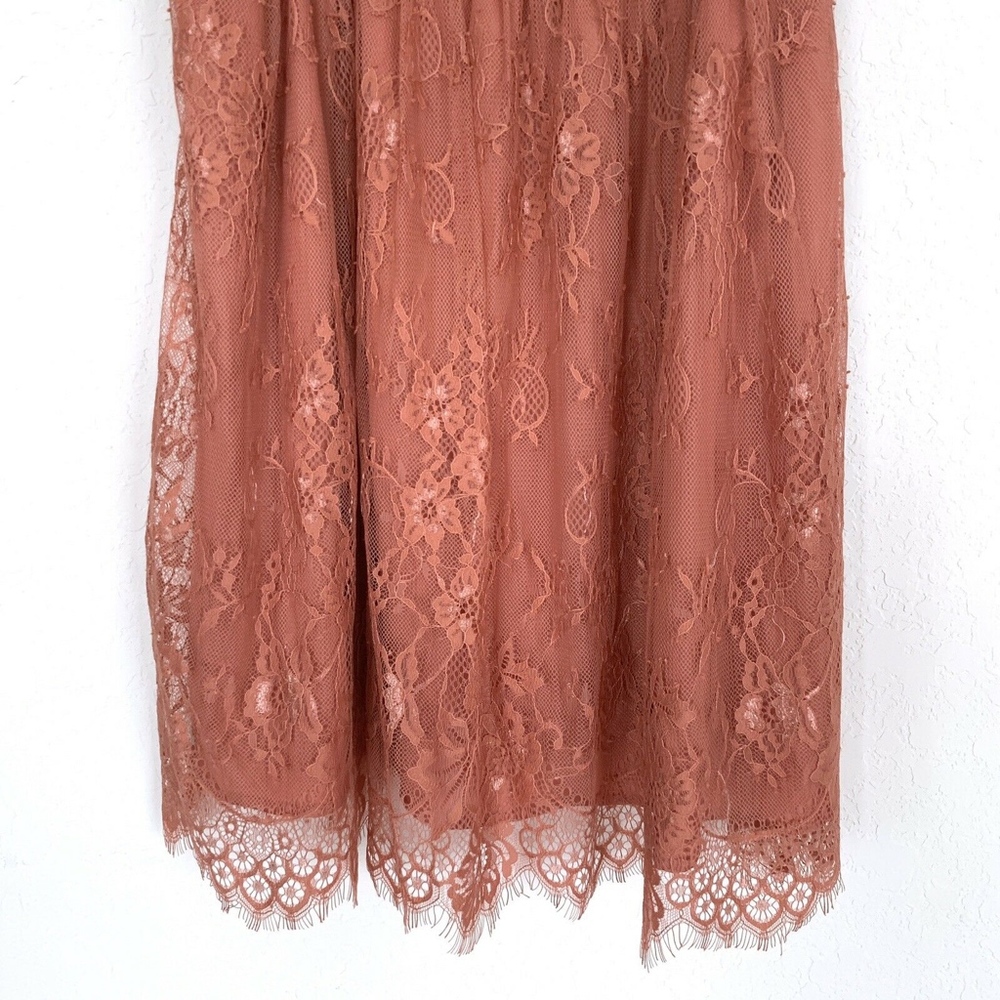 Forever 21 Coral Floral Lace Sleeveless Dress - Picture 4 of 8
